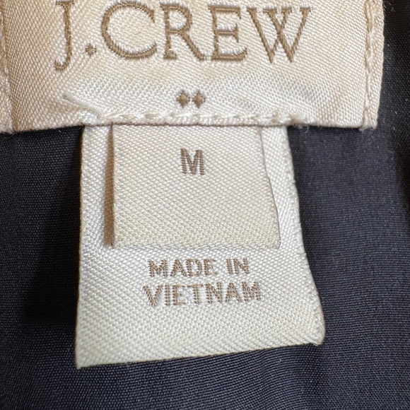 J. Crew Black grey Herringbone zip front high collar Vest w pockets size Medium - Picture 5 of 10